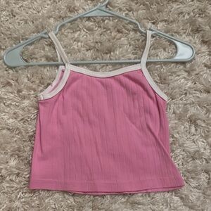 Brandy Melville- Pink Ribbed Women's Top